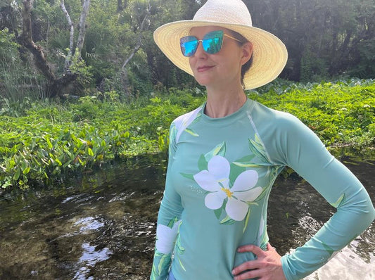 Magnolia Springs Jade Green Rash Guard