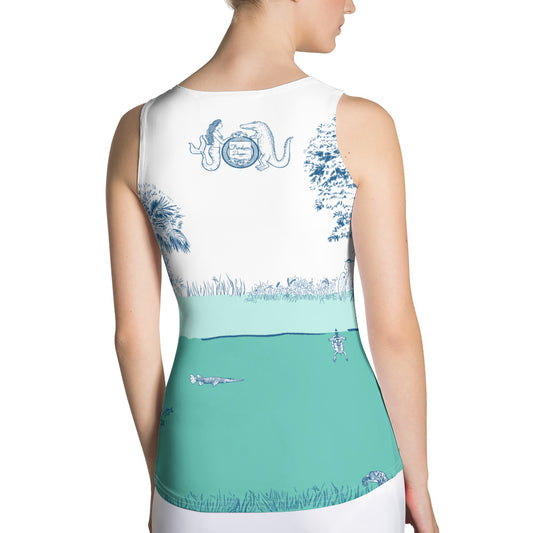 Manatee and Canoe Tank Top