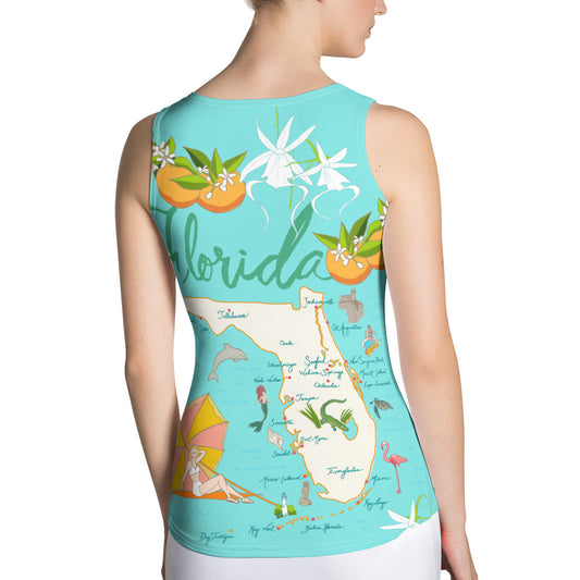 Florida Map Tank Top
