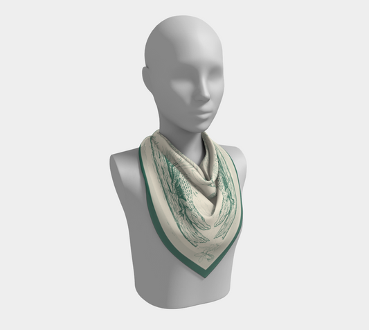 Floridiana Alligator Vintage-Style Silk Scarf Medium
