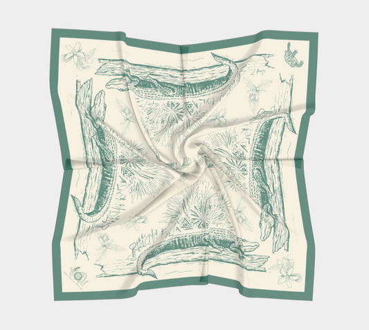 Floridiana Alligator Vintage-Style Scarf