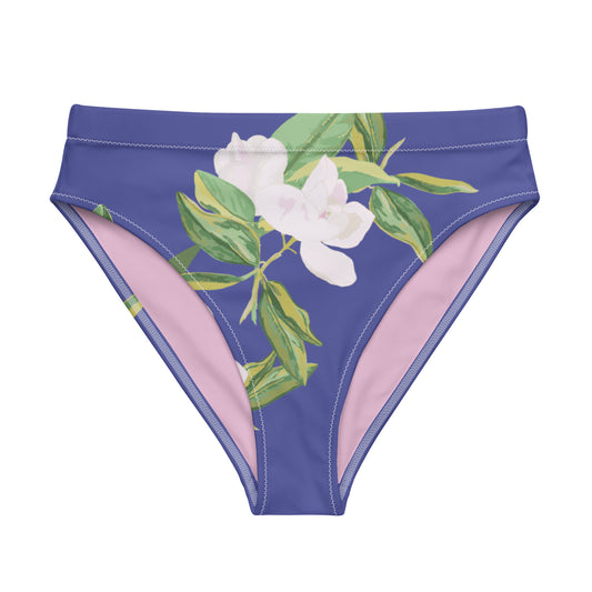 Magnolia Springs Cobalt Blue Recycled High-Waisted Bikini Bottom