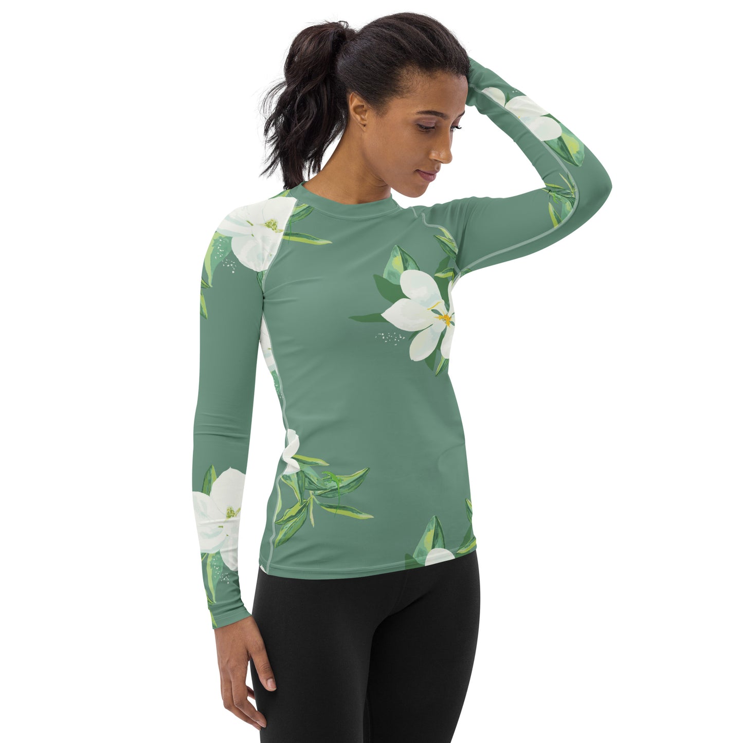 Magnolia Springs Jade Green Rash Guard