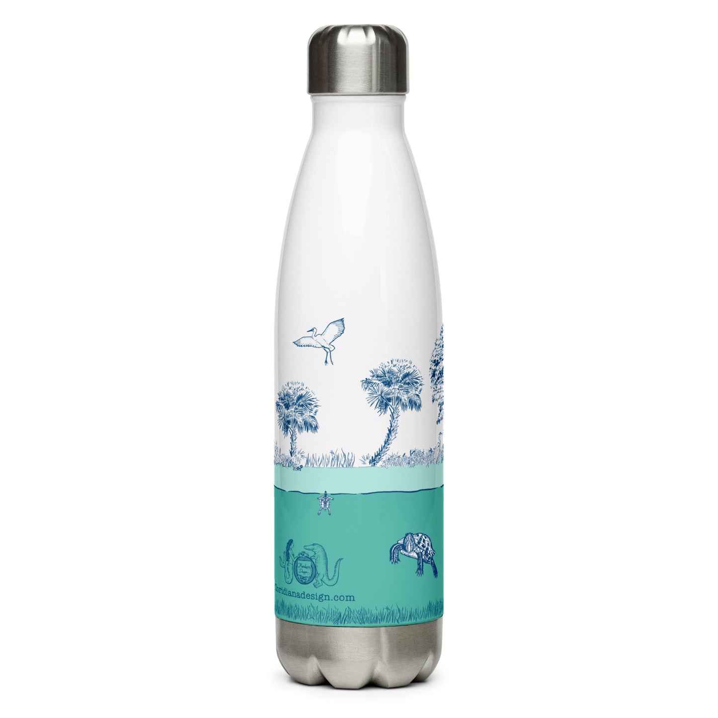 Blue Spring Manatee Stainless Steel Water Bottle