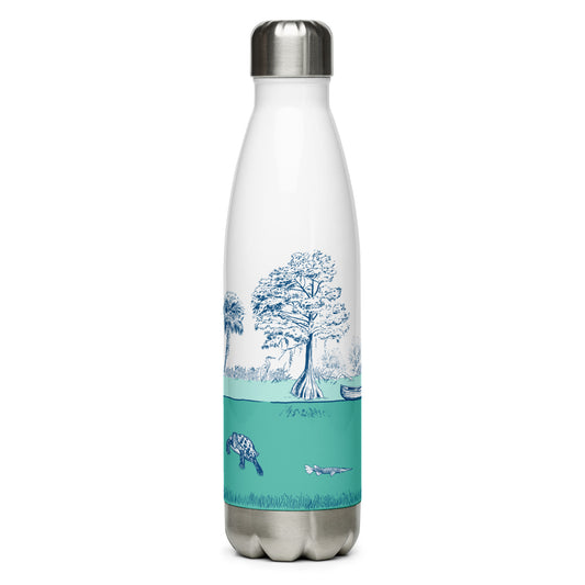 Blue Spring Manatee Stainless Steel Water Bottle