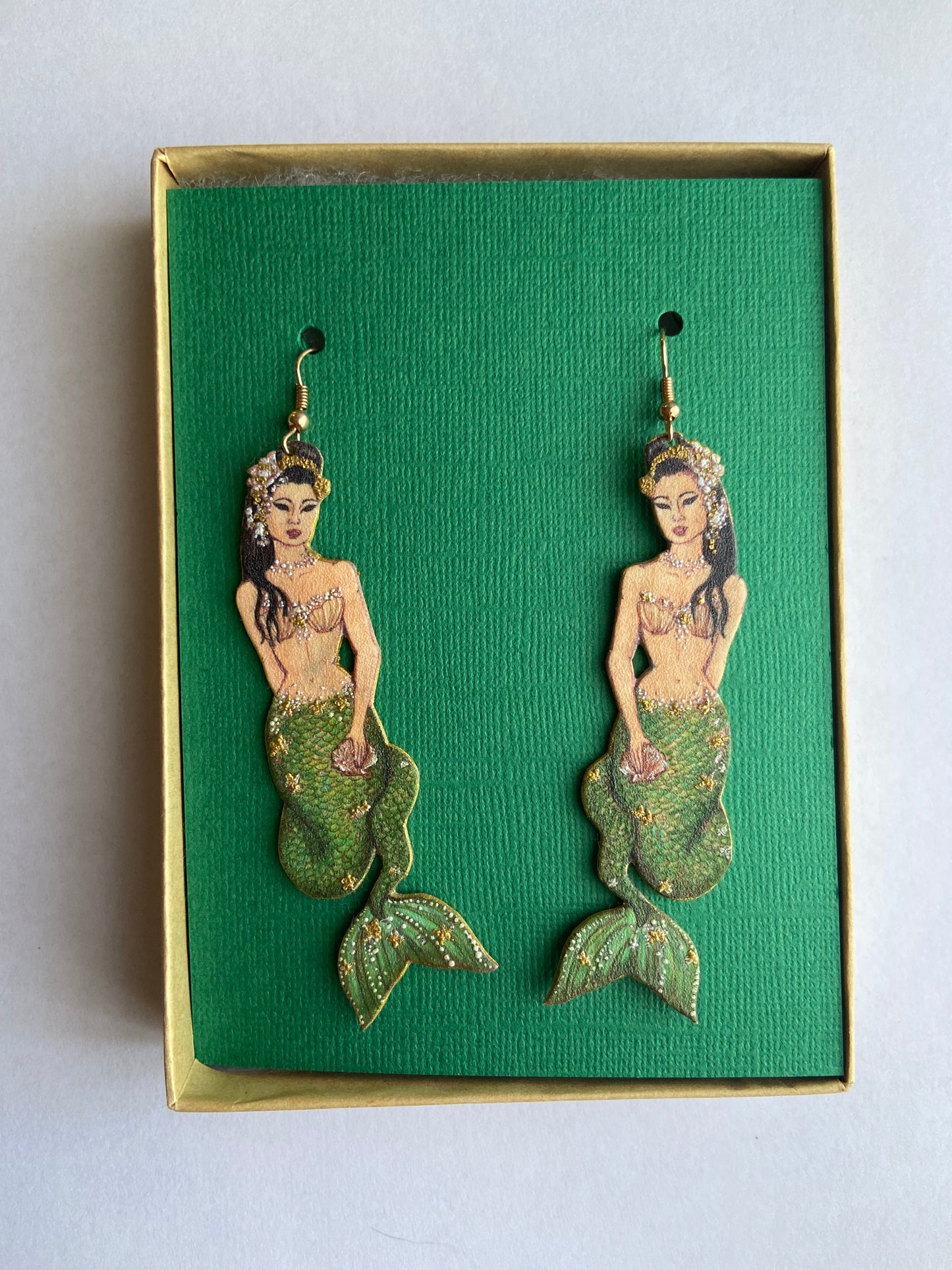 Indonesian Mermaid Handmade Earrings