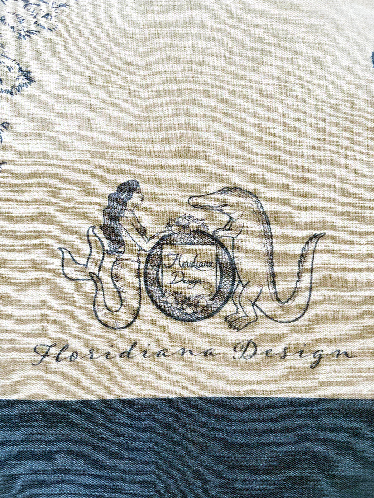 Floridiana 1930's Manatee Cotton Scarf
