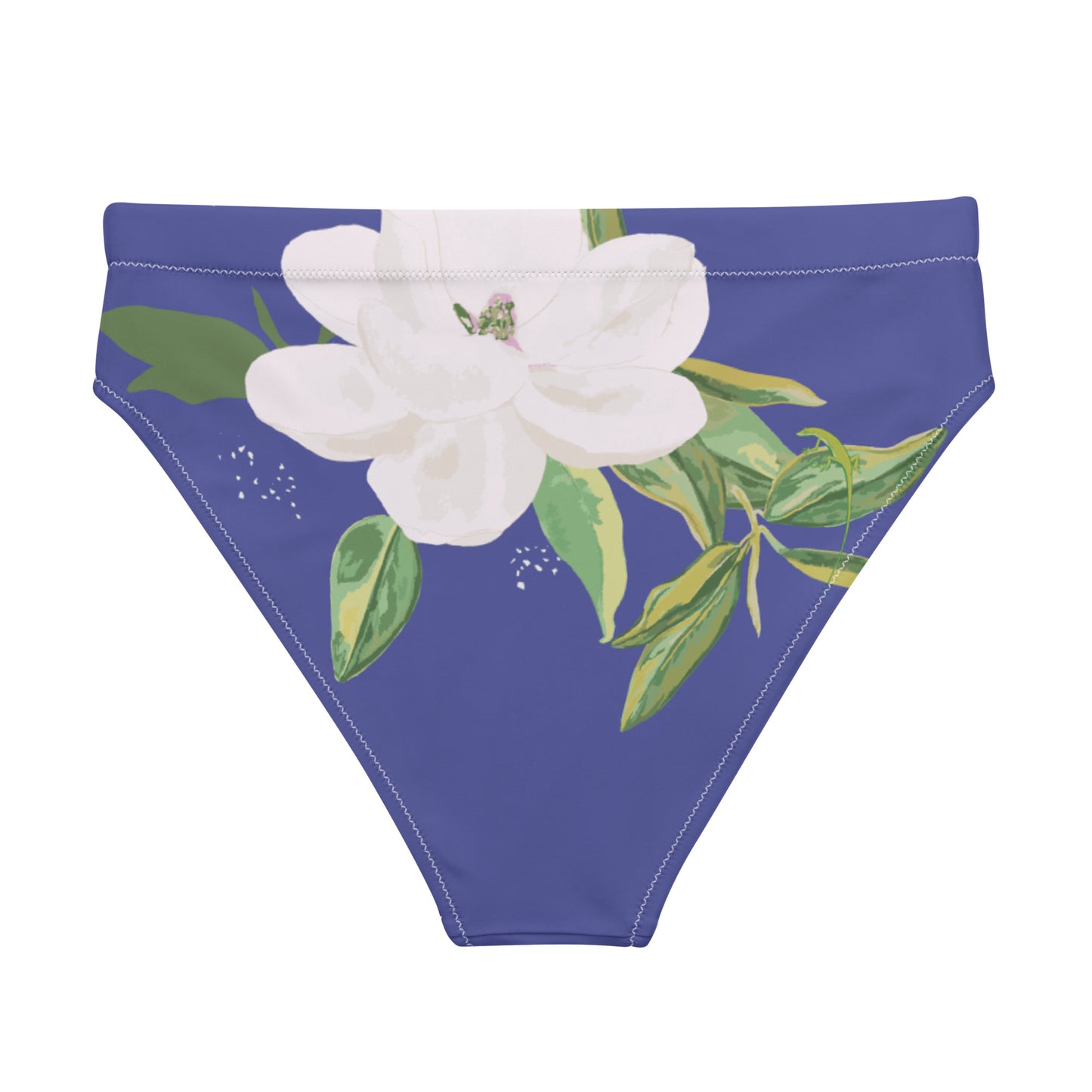Magnolia Springs Cobalt Blue Recycled High-Waisted Bikini Bottom