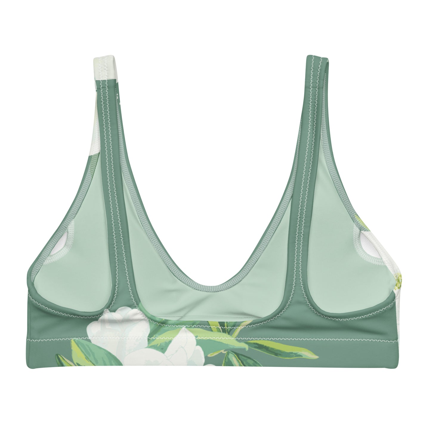 Magnolia Springs Jade Green Recycled Scoop Bikini Top