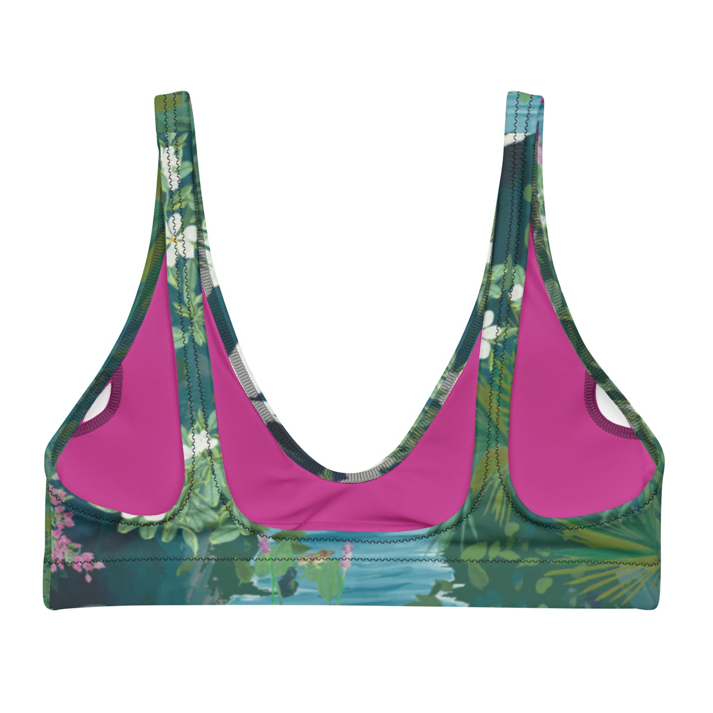 Egret Lagoon Recyled Scoop Bikini Top