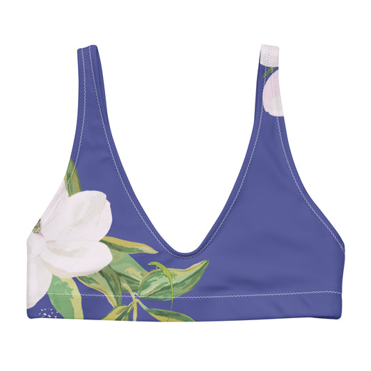 Magnolia Springs Cobalt Blue Recycled Scoop Bikini Top